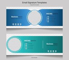 Design der E-Mail-Signaturvorlage vektor