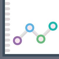 Analytische Diagrammvektorillustration auf einem Hintergrund. Premium-Qualitätssymbole. Vektorsymbole für Konzept und Grafikdesign. vektor