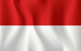 realistisk indonesiska nationell flagga vektor