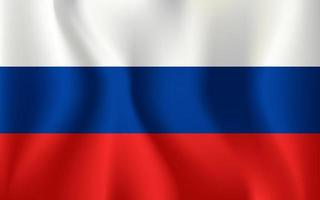 realistisk ryssland nationell flagga vektor
