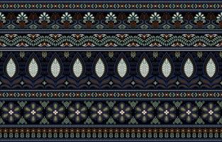 traditionelles Design des geometrischen ethnischen Musters für Hintergrund, Teppich, Tapete, Kleidung, Verpackung, Batik, Stoff, Sarong, Vektorillustrationsstickereiart. vektor
