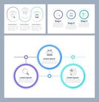 personlig prestationer infographic Diagram design mallar uppsättning. redigerbar infochart med ikoner. instruktions- grafik med 3 steg sekvens vektor