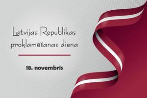 schöne grußkarte zum feierlichen unabhängigkeitstag am 18. november in lettland