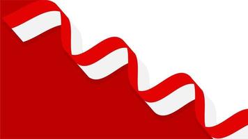 Indonesien Flagge Vorlage Hintergrund rot weiß Vector Illustration