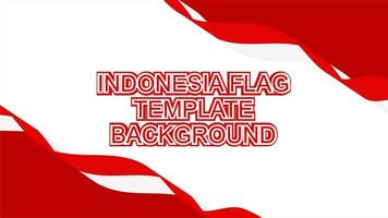 rot-weißer Vorlagenhintergrund Indonesien-Flaggenband-Vektorillustration vektor