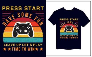 Gaming-T-Shirt-Design vektor