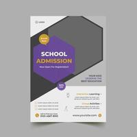 skolan antagning flyer designmall vektor