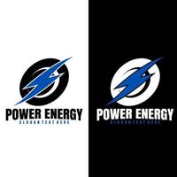 kraft energi logotyp ikon design vektor
