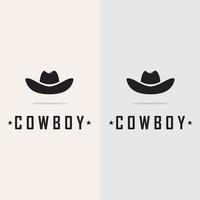 Cowboy-Logo-Vektor mit Slogan-Vorlage vektor