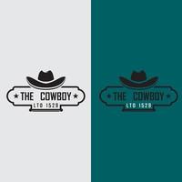 cowboy logotyp vektor med slogan mall