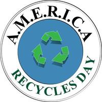 Amerika recycles day sign vektor