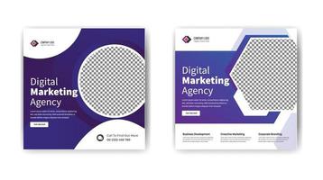 Social-Media-Beitragsvorlage für digitales Marketing. Social-Media-Banner-Template-Design. vektor
