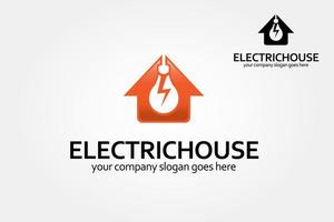 elektrische Haus-Vektor-Logo-Vorlage. home idea logo ist eine hervorragende Logovorlage, die für Ihr Unternehmen geeignet ist. Glühbirne geformtes Smart-Home-Schild-Symbol, Smart-House-Logo-Vektor auf weißem Hintergrund. vektor