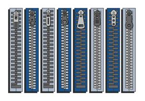 Reißverschluss geschlossen Vektor-Set vektor
