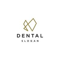 dental logotyp, lyx elegant med enkel linje konst, monolin, översikt stil vektor
