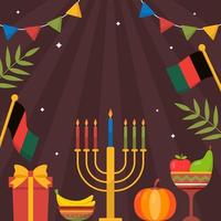 kwanzaa afrikanischer kulturfeierhintergrund vektor