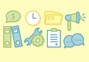 Business Office Elements Vector