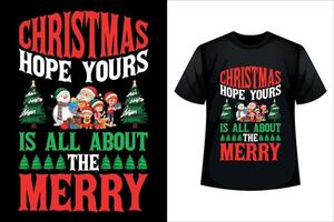 jul hoppas din är Allt handla om de glad - jul t-shirt design mall vektor