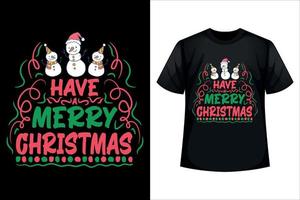 ha en glad jul - jul t-shirt design mall vektor