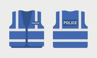 reflektierende Sicherheitsweste der Polizei. Vis-Weste. sichtbare Jacke. Uniform zum Schutz. Vektor-Illustration vektor