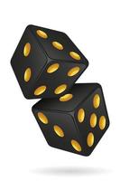 Casino-Glücksspiel-Würfel-Vektor-Illustration isoliert auf weißem Hintergrund vektor