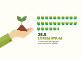 plantering träd infographic vektor