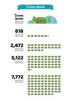 Infografik zum grünen Stadtwachstum vektor