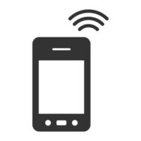 svart och vit ikon smartphone vektor