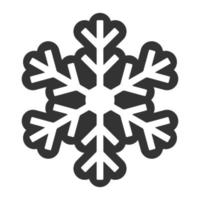 Schwarz-Weiß-Symbol Schneeflocke vektor