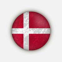 landet danmark. danmarks flagga. vektor illustration.