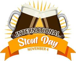 internationales stout day poster design vektor