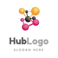 Hub-Logo-Design-Vorlagenvektor vektor