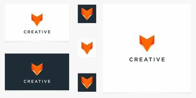 kreative fuchs tier modernes einfaches design konzept logo symbol logo vektor set
