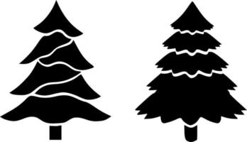 uppsättning jul träd vektor