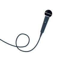 Mikrofonvektor. Nachrichtenillustration. Nachrichten in Fernsehen und Radio. Interview.Mikrofon für Karaoke vektor