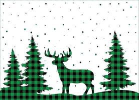 weihnachts- und neujahrsmuster bei buffalo plaid. festlicher hintergrund für design und druck esp10 vektor