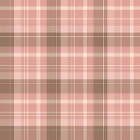 Nahtloses Muster in braunen und dezenten rosa Farben für Plaid, Stoff, Textil, Kleidung, Tischdecke und andere Dinge. Vektorbild. vektor