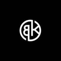 bk Kreis anfängliches Monogramm-Vektorsymbol vektor