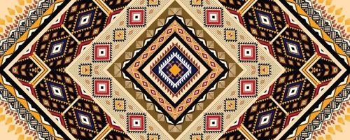 etnisk geometrisk amerikansk, Västra, aztec motiv mönster stil sömlös mönster design för tyg, ridå, bakgrund, sarong, tapet, Kläder, omslag, batik, bricka, interiör.vektor illustration. vektor