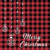 weihnachts- und neujahrsmuster bei buffalo plaid. festlicher hintergrund für design und druck esp10 vektor