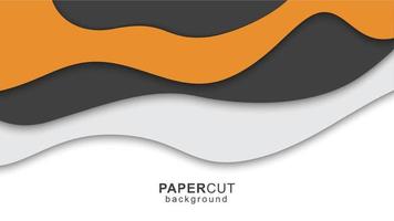 abstrakt papper skära bakgrund med vågig design vektor