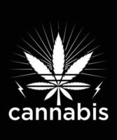 Cannabis-Retro-T-Shirt-Design vektor