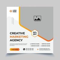 Designvorlage für kreative Marketing-Social-Media-Posts vektor