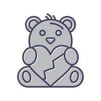 Teddybär-Vektor-Symbol vektor