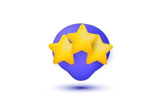 Abbildung Symbol 3d sprechen Sterne Blase Chat Sprechblasen Vektor