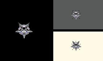 Kopf-Ziege-Vektor-Illustration-Logo-Konzept vektor