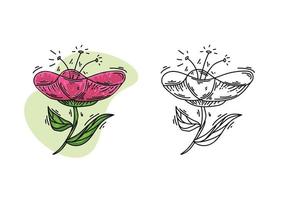 Illustration eines Tulpenblumen-Vektordesigns vektor