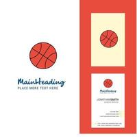 Basketball kreatives Logo und vertikaler Designvektor der Visitenkarte vektor
