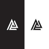 ae eller e brev logotyp, brev initialer logotyp, namn identitet logotyp, vektor illustration
