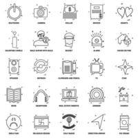 25 Business-Konzept-Mix-Linie-Icon-Set vektor